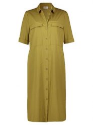 Vera Mont Sukienka w kolorze khaki rozmiar: 44. Brązowe sukienki Vera Mont, na co dzień, bez wzorów, z bawełny, bez kołnierzyka, bez ramiączek, midi, proste. Za 198.56 zł.