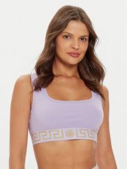 Versace Biustonosz top 1013323 1A10011 Różowy. Czerwone biustonosze Versace, bez wzorów, z bawełny, bez kołnierzyka, bez ramiączek. Za 259.99 zł.
