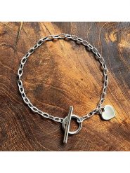 Eclat d'Argent Srebrna bransoletka z elementem ozdobnym rozmiar: onesize. Szare bransoletki Eclat d'Argent, srebrne. Za 152.99 zł.