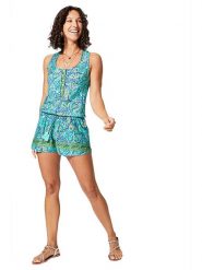 Ipanima Kombinezon w kolorze zielono-turkusowym rozmiar: 34/36. Niebieskie kombinezony Ipanima, bez wzorów, sportowe, bez kołnierzyka, bez ramiączek. Za 78.99 zł.