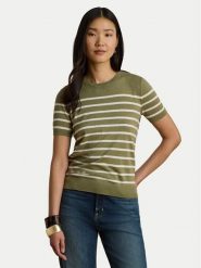 LAUREN RALPH LAUREN T-Shirt Eyelah 200P13973001 Zielony Regular Fit. Zielone t-shirty Lauren Ralph Lauren, xs, bez wzorów, z bawełny, bez kołnierzyka, bez ramiączek. Za 819.99 zł.