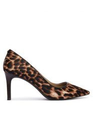 MICHAEL Michael Kors Szpilki Alina Flex 40F6HNMP2H Brązowy. Brązowe szpilki MICHAEL Michael Kors, bez wzorów, ze skóry, bez obcasa, na szpilce, bez zapięcia. Za 679.99 zł.