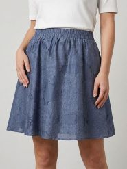 MOSS COPENHAGEN Spódnica "Orkidea" w kolorze niebieskim rozmiar: XL. Niebieskie spódnice Moss Copenhagen, xl, bez wzorów, mini. Za 148.96 zł.