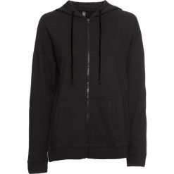 Bluza rozpinana z kapturem i aksamitnymi troczkami bonprix czarny. Bluzy marki INOVIK. Za 54.99 zł.