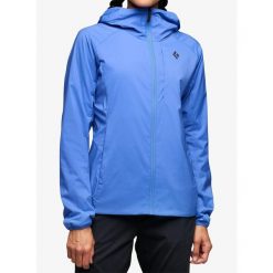 Kurtka softshell damska Black Diamond Alpine Start Insulated Hoody. Niebieskie kurtki przejściowe sportowe Black Diamond, bez wzorów, z softshellu, bez kaptura, trekkingowe. Za 755.99 zł.