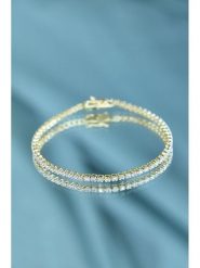 DIAMANTA Złota bransoletka "Rivière" z diamentami rozmiar: onesize. Żółte bransoletki DIAMANTA, z diamentem, złote. Za 6,524.99 zł.