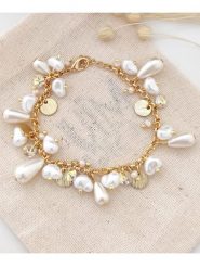 Atelier MIU Pozłacana bransoletka rozmiar: onesize. Żółte bransoletki atelier MIU, z perłą, pozłacane. Za 30.99 zł.