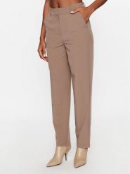 Vero Moda Spodnie materiałowe 10261257 Brązowy Straight Fit. Brązowe spodnie materiałowe Vero Moda, bez wzorów, z materiału. Za 239.99 zł.