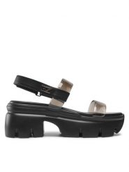 Giuseppe Zanotti Sandały E200081 Czarny. Czarne sandały GIUSEPPE ZANOTTI, bez wzorów, ze skóry, bez obcasa, na słupku, bez zapięcia. Za 1,729.00 zł.