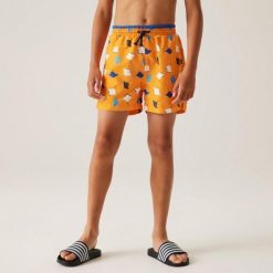 Skander III dziecięce szorty kąpielowe. Brązowe szorty Regatta, bez wzorów, młodzieżowe. Za 133.00 zł.