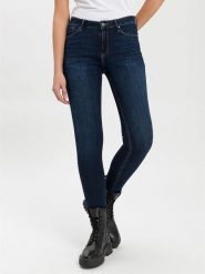 Cross Jeans Dżinsy - Skinny fit - w kolorze granatowym rozmiar: W28/L32. Niebieskie jeansy Cross Jeans, l, z aplikacjami, z jeansu, klasyczne, z podwyższonym stanem. Za 122.09 zł.