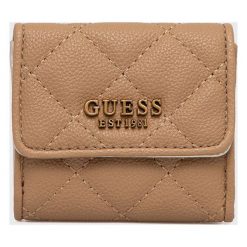 Guess portfel damski kolor beżowy. Brązowe portfele Guess, z aplikacjami. Za 219.99 zł.