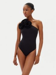 KARL LAGERFELD Body A2W17005 Czarny Slim Fit. Czarne body i gorsety KARL LAGERFELD, bez wzorów, z bawełny, bez ramiączek. Za 499.99 zł.