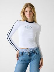 Guess Jeans T-Shirt 180634 Biały Classic Fit. Białe t-shirty Guess Jeans, xl, z aplikacjami, z jeansu, bez kołnierzyka, bez ramiączek. Za 169.99 zł.