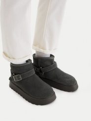 G-Star Raw Śniegowce CEO-ZEHRA-01 Szary. Szare śniegowce G-Star, bez wzorów, ze skóry, bez zapięcia. Za 329.99 zł.