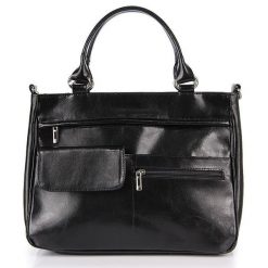 Torebka skórzana damska kuferek DAN-A T88 czarna. Czarne torebki klasyczne DAN-A, bez wzorów, ze skóry, eleganckie, bez dodatków. Za 233.99 zł.