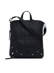 Desigual Plecak Embro Patch Pretoria 25WAKP24 Czarny. Czarne plecaki Desigual, bez wzorów, ze skóry, bez dodatków. Za 219.99 zł.