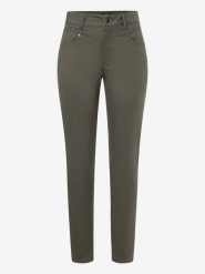 More & More Dżinsy - Skinny fit - w kolorze khaki rozmiar: 34. Brązowe spodnie materiałowe More & More, z aplikacjami, z bawełny, z podwyższonym stanem. Za 97.05 zł.