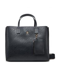 Tommy Hilfiger Torebka Th Distinct Satchel Mono AW0AW17174 Czarny. Czarne torebki klasyczne Tommy Hilfiger, bez wzorów, ze skóry, bez dodatków. Za 479.99 zł.