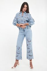 Jeansy damskie ażurowe LIU JO. Jeansy Liu Jo, w ażurowe wzory, z jeansu. Za 1,079.00 zł.