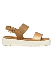 Geox Sandały "Camalei" w kolorze jasnobrązowym rozmiar: 41. Brązowe sandały Geox, bez wzorów, klasyczne, z otwartym noskiem, bez obcasa, bez zapięcia. Za 173.99 zł.