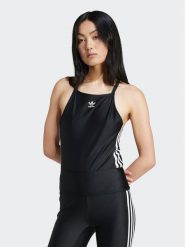 Adidas Body 3-Stripes IU2430 Czarny Slim Fit. Czarne body i gorsety adidas, bez wzorów, z syntetyku, bez ramiączek. Za 159.99 zł.