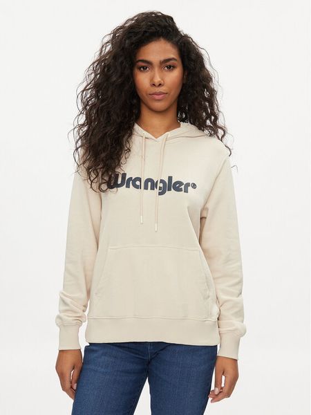 Wrangler Bluza 112350335 Écru Regular Fit. Bluzy Wrangler, s, bez wzorów, z bawełny, bez kaptura. Za 189.99 zł.