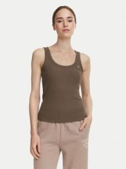 Guess Top V4YP06 K8RT2 Khaki Slim Fit. Brązowe topy Guess, xs, z aplikacjami, z wiskozy, bez kołnierzyka, bez ramiączek. Za 154.99 zł.