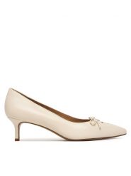 LAUREN RALPH LAUREN Szpilki 802P06371004 Écru. Szpilki Lauren Ralph Lauren, bez wzorów, ze skóry, bez obcasa, na szpilce, bez zapięcia. Za 729.99 zł.