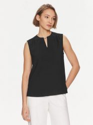 Calvin Klein Bluzka K20K207063 Czarny Regular Fit. Czarne bluzki Calvin Klein, bez wzorów, z syntetyku, bez kołnierzyka, bez ramiączek. Za 229.99 zł.