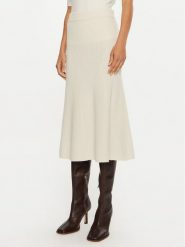 Calvin Klein Spódnica midi K20K207688 Écru Regular Fit. Spódnice Calvin Klein, s, bez wzorów, z wełny, midi. Za 849.99 zł.