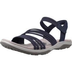 Sandały SKECHERS 163573S Niebieski. Niebieskie sandały Skechers, bez wzorów, z syntetyku, bez obcasa, bez zapięcia. Za 242.99 zł.