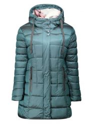 Geographical Norway Płaszcz pikowany "Bulli" w kolorze zielonym rozmiar: S. Zielone płaszcze Geographical Norway, s, bez wzorów, bez kaptura. Za 267.29 zł.