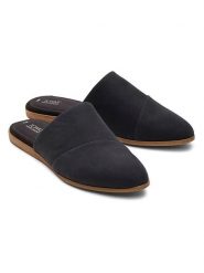 TOMS Skórzane klapki w kolorze czarnym rozmiar: 38. Czarne klapki TOMS, bez wzorów, klasyczne, bez obcasa, bez zapięcia. Za 194.95 zł.
