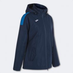 Kurtka sportowa damska Joma Trivor wiatrówka. Niebieskie kurtki przeciwdeszczowe Joma, xl, bez wzorów, bez kaptura. W wyprzedaży za 272.00 zł.