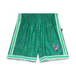 Szorty Milwaukee Bucks Swingman NBA M&N X Uninterrupted 1971/72. Zielone szorty Mitchell & Ness, bez wzorów, sportowe. Za 494.00 zł.