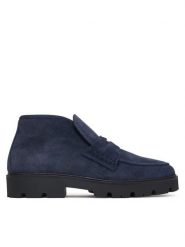 Tommy Hilfiger Botki Th Enamel Charm Loafer Boot FW0FW09680 Granatowy. Niebieskie botki Tommy Hilfiger, bez wzorów, ze skóry, bez obcasa, na płaskiej podeszwie, bez zapięcia. Za 699.99 zł.