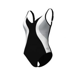 Strój kąpielowy damski treningowy basenowy modelujący plażowy Arena Roberta. Czarne stroje jednoczęściowe Arena, bez wzorów, sportowe. Za 279.99 zł.