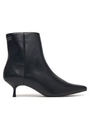 Tommy Jeans Botki Tjw Pointed Kitten Heel Boots EN0EN03172 Czarny. Czarne botki Tommy Jeans, bez wzorów, z jeansu, bez obcasa, na szpilce, bez zapięcia. Za 749.99 zł.