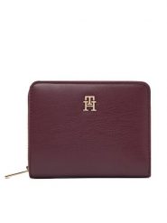 Tommy Hilfiger Portfel Th Icon Med Za Flap AW0AW17742 Bordowy. Czerwone portfele Tommy Hilfiger, bez wzorów, ze skóry. Za 249.99 zł.