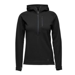 Bluza damska z kapturem Black Diamond Coefficient QZ. Czarne bluzy z kapturem Black Diamond, l, bez wzorów, z polaru, z kapturem, wspinaczkowe. Za 298.99 zł.