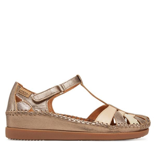 Sandały Pikolinos. Brązowe sandały Pikolinos, bez wzorów, bez obcasa, na płaskiej podeszwie, bez zapięcia. Za 519.99 zł.