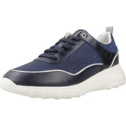 Buty GEOX D ALLENIEE Niebieski. Niebieskie trekkingi Geox, bez wzorów, z syntetyku, bez zapięcia, trekkingowe. Za 215.99 zł.