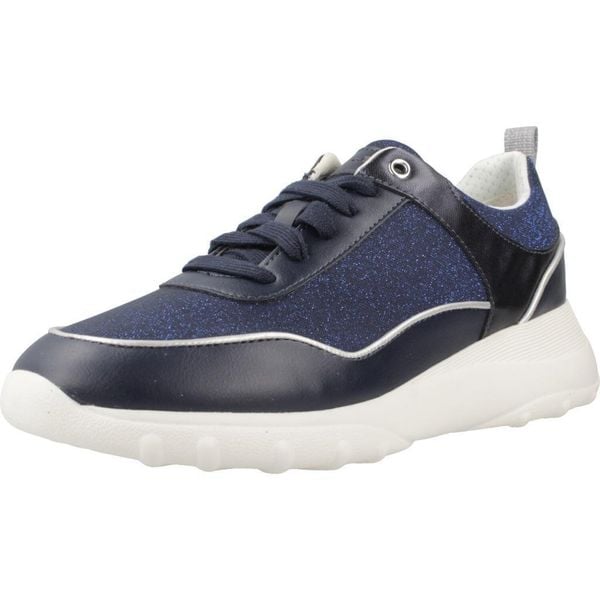 Buty GEOX D ALLENIEE Niebieski. Niebieskie trekkingi Geox, bez wzorów, z syntetyku, bez zapięcia, trekkingowe. Za 215.99 zł.