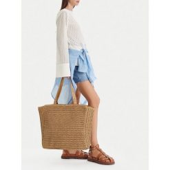 Torebka Roxy. Brązowe shopper bag Roxy, bez wzorów, bez dodatków. Za 189.99 zł.