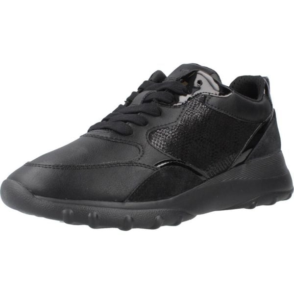 Buty GEOX D ALLENIEE Czarny. Czarne buty trekkingowe Geox, bez wzorów, z tkaniny, bez zapięcia, trekkingowe. Za 292.99 zł.