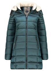 Geographical Norway Płaszcz pikowany "Carenne" w kolorze morskim rozmiar: XL. Niebieskie płaszcze Geographical Norway, xl, bez wzorów, bez kaptura. Za 192.33 zł.