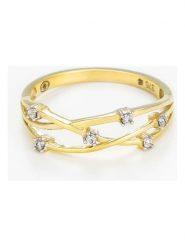 DIAMANTA Złoty pierścionek "Jolie Constellation" z diamentami rozmiar: 60. Żółte pierścionki DIAMANTA, z diamentem, złote. Za 1,227.06 zł.