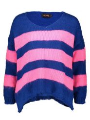 Miss goodlife Sweter w kolorze niebiesko-różowym rozmiar: XS. Niebieskie swetry miss goodlife, xs, bez wzorów, z wełny, bez ramiączek. Za 184.95 zł.