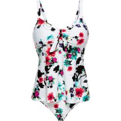 Tankini (2 części) bonprix biały z nadrukiem. Bikini bonprix. Za 79.99 zł.